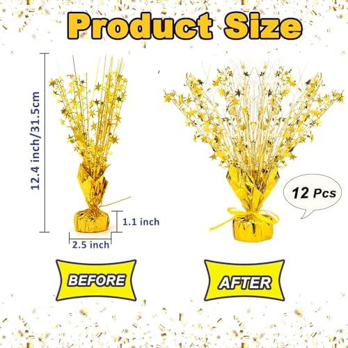 FUBININA Birthday Table Centerpiece Party Decoration Foil Spray Centerpiece - Image 5