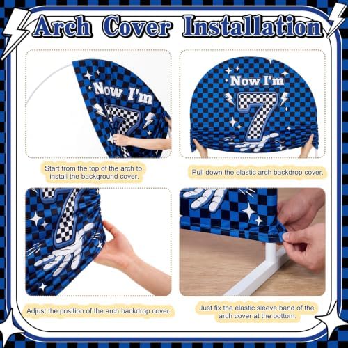 2 Set 6 7 Birthday Arch Backdrop Covers 6ft 7.2ft Arch Covers - Image 7