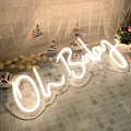 DIVATLA Oh Baby Sign for Backdrop - Oh Baby Neon Sign Shower Decorations, Gender Reveal, Led Sign for Backdrop & Wall Decor, Photo Prop, Gif for New Parents, Warm White by Divatla