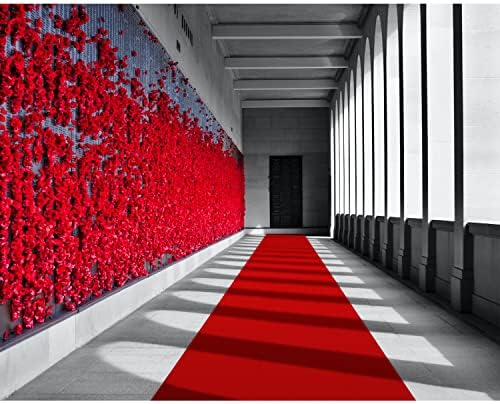 EZLucky Red Carpet Runner for Party, 2.6X30 ft, 130 GSM Felt Non-Woven Fabric, Hollywood Red Carpet for Event, Aisle Runner for Wedding Ceremony, Movie Theme Party Deco, Red Runway Rug for Prom - Image 7
