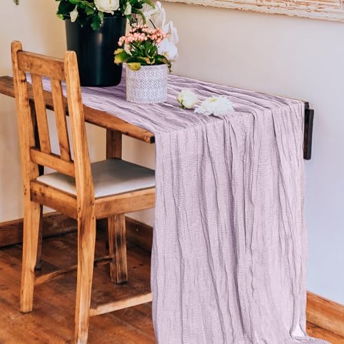 2 Pack Cheesecloth Table Runner 10Ft Christmas Gauze Boho Table Runners for Wedding Decor Bridal Shower Decorations Baby Shower Party(35" x 120") - Image 5