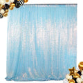 ShinyBeauty Aqua Photo Backdrop 7FTx7FT Sequin Backdrop Iridescent Aqua Mermaid Fabric Sparkle Curtain Photograph Backdrop Blue Birthday Backdrops Wedding Background by ShinyBeauty