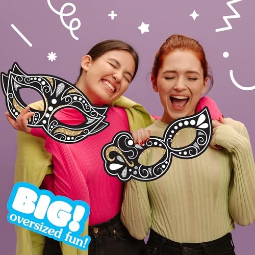 Big Dot of Happiness Masquerade - Mask Decorations - Venetian Mask Party Large Photo Props - 3 Pc - Image 2