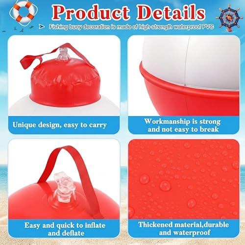 Jetec 148 Pcs Gone Fishing Party Decorations, Inflatable Bobber Balloons - Image 3