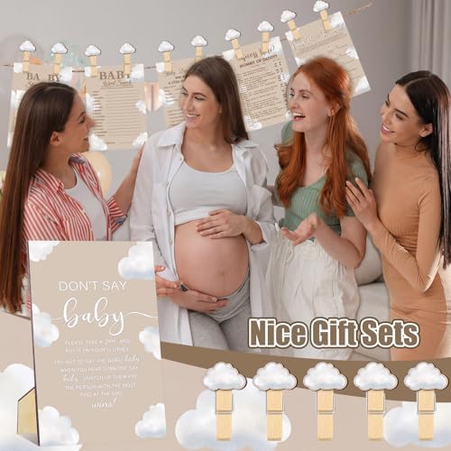 Patelai 321 Pcs Baby Shower Games Supplies, Cloud - Image 6