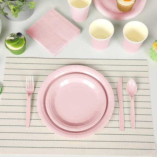 Dandat 350 Pcs Bridal Shower Decorations Baby Shower Party Supplies, Pink - Image 6