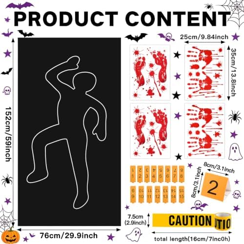 36 Pieces Halloween Crime Scene Decorations Kit Decor - Image 6