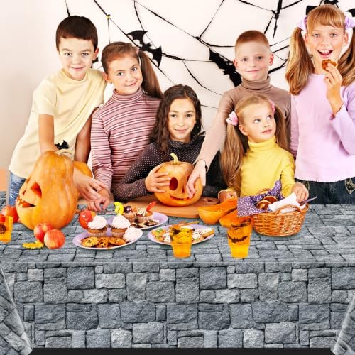 200 FT x 54 Inch Stone Wall Plastic Tablecloth Roll, Stone Wall Backdrop - Image 6