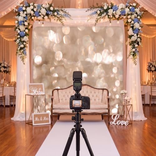 Oudain 8x8ft Photo Booth Backdrop Glitter Rustic & Champagne Tension Fabric - Image 6