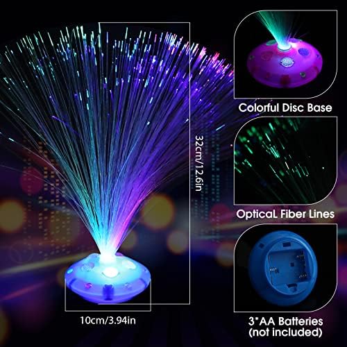 Retisee 12 Pcs Fiber Optic Lights Centerpieces Battery Powered Cone - Image 2