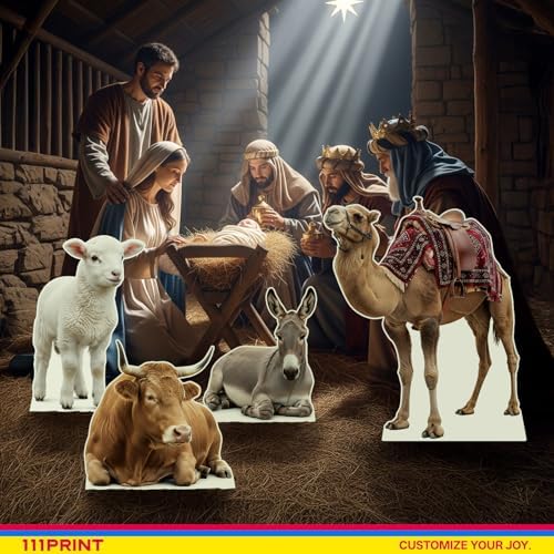Nativity Brown Cow 4FT Life Size Cardboard Cutout, 1 PC - Image 2