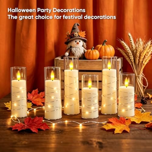 Raycare 7 Pack Flameless Battery Operated Pillar Candles with Remote Timer - Image 2