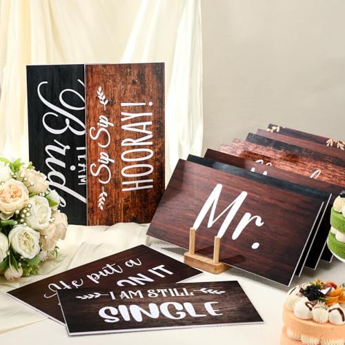Beeveer 24 Designs Rustic Wedding Photo Booth Props,Double Sided PVC Selfie - Image 2