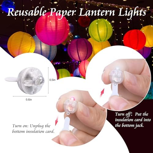 100pcs Balloon Lights Mini LED Lights Round Long Standby Time Multicolor Ball Light Paper Lantern Balloons Lights for Birthday Party Christmas Halloween Decoration with Hook (Red, 100pcs) - Image 4