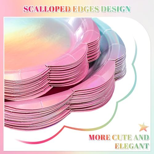 Natnarr Iridescent Pastel Party Supplies, 200 Pcs For 25 Guests - Image 2