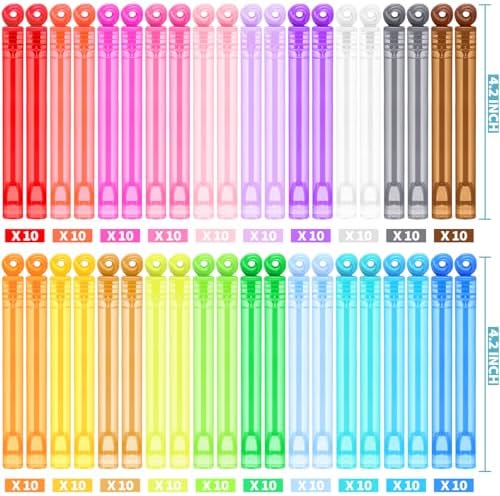 200 Pack Mini Bubble Wands Bulk, 20 Color Bubbles Party Favors Display Box - Image 7