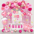 Hot Pink Birthday Party Decorations for Women Girls Happy Birthday Banner by OuddyParty