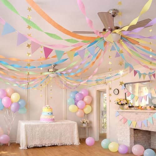 Frienda 14 Pcs Pastel Party Decorations Set for Fancy Birthday Party - Image 4