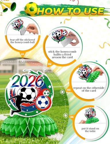Soccer Table Decorations, 9PCS Soccer Centerpieces for Table - Image 2