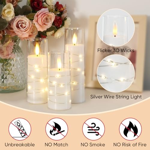 Raycare 9 Pcs Flameless Battery Operated Pillar Candles with Remote Timer - Image 5