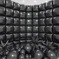 50pcs Black Square Foil Balloons Wall Backdrop with 80pcs Black Balloon Garland Arch Kit, Double Sided Balloon Tunnel for Anniversary New Year Birthday Graduation Baby Shower Party Decorations by Unknown