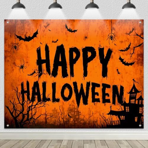 BlissYard Halloween Photo Backdrop Haunted House Moon Scene 8x6ft by BlissYard