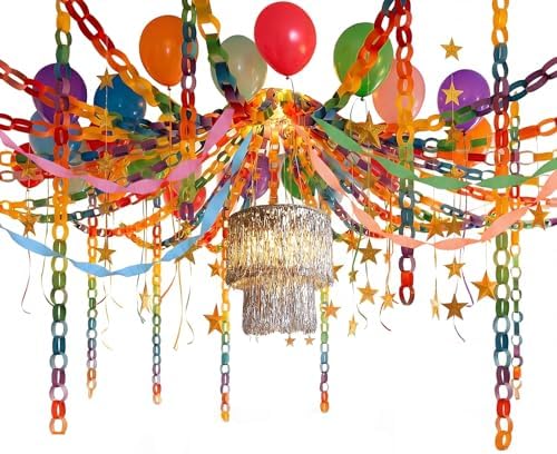 Fancy Princess Birthday Party Decor Garland, Rainbow, Small, 8 Pcs by Blueweenly