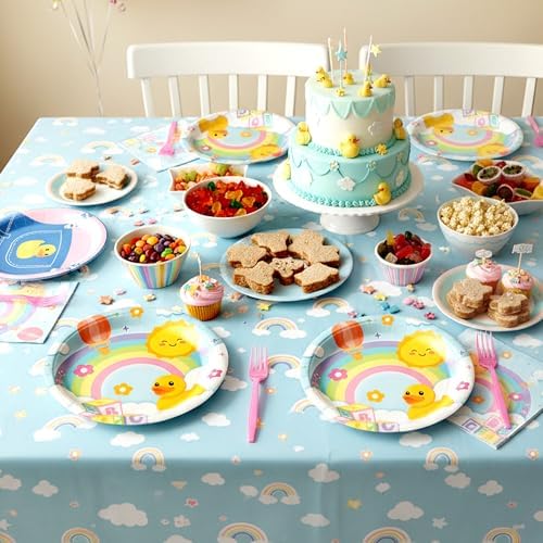 GaofanWai English Teacher Plates and Napkin - 96PCS Cartoon Teacher Tableware for Girls, Happy Birthday Party Decoration Dinnerware Set Paper Napkin Fork for Cartoon Teacher Fans Baby Shower 24 Guests - Image 4