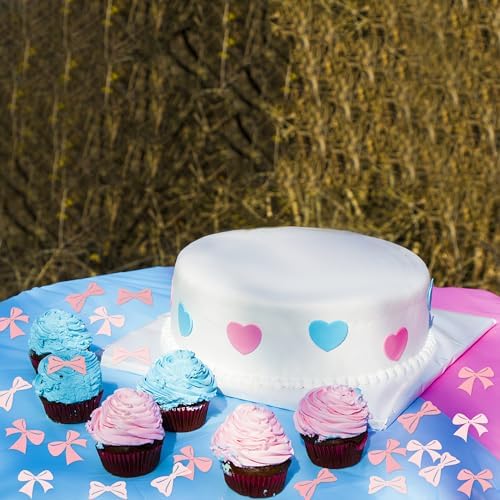 200Pcs Double-sided Pink Bows Confetti Bow Bowknot Table Decorations for Baby Shower Girls Coquette Birthday Party Decoration Bridal Shower Engagement Wedding Bachelorette Party Confetti Supplies - Image 5