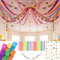 Frienda Paper Chain Strips Streamers Garland Set,Rainbow,Colorful by Frienda