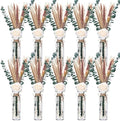 Qinyoung 10 Set Dried Pampas Grass Table Centerpiece for Wedding, White by Qinyoung