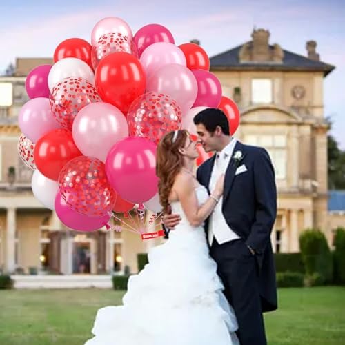 Valentine's Balloons, Pink Red for Engagement Valentine's Day Party Decor - Image 5