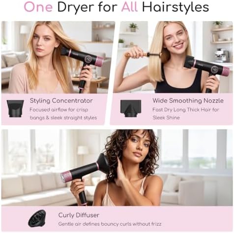 AISEELY Ionic Hair Dryer, 110,000 RPM High-Speed Blow Dryer, Dual Voltage - Image 5