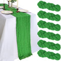 6 Pack 10Ft Green Cheesecloth Table Runner 23 x 120 Inch by CKIKU