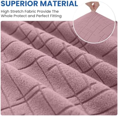 Super Stretch Chair Covers for Dining Chairs Set of 4, Pink - Image 4