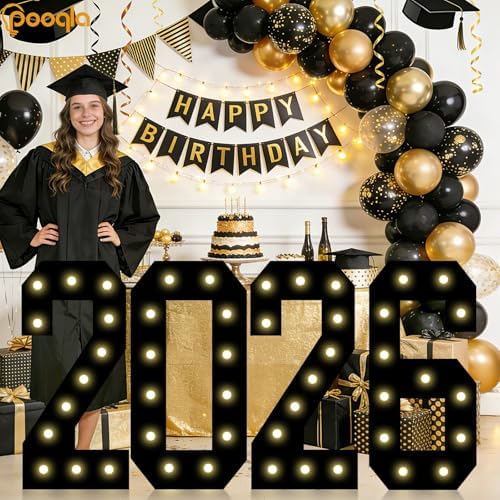 Pooqla 17th Birthday Decorations for Boys, 2.4FT Light Up Numbers - Image 6