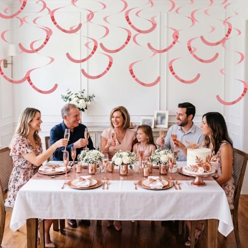BEISHIDA 30Pcs Rose Gold Hanging Swirls for Wedding Birthday Decorations - Image 6
