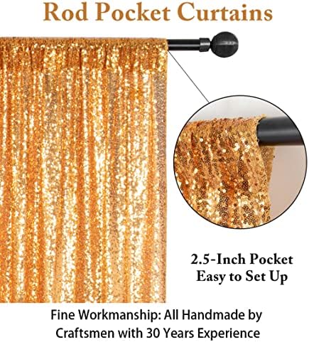 ShinyBeauty Sequin Backdrop - 7FTX7FT Photo Booth Backdrop with Gold Sequins for Parties and Photoshoots - Image 3