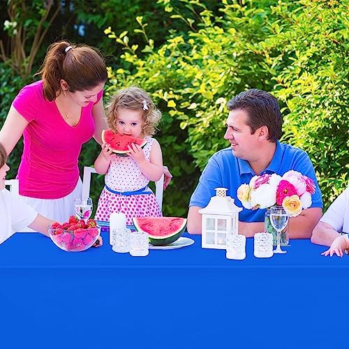 16 Pack Blue Plastic Tablecloth for Rectangle Tables, Premium Decorative Royal Blue Disposable Table Cloths for Parties, Rectangle Party Table Cover for Birthday, Wedding, Anniversary, 54 x 108 Inch - Image 7