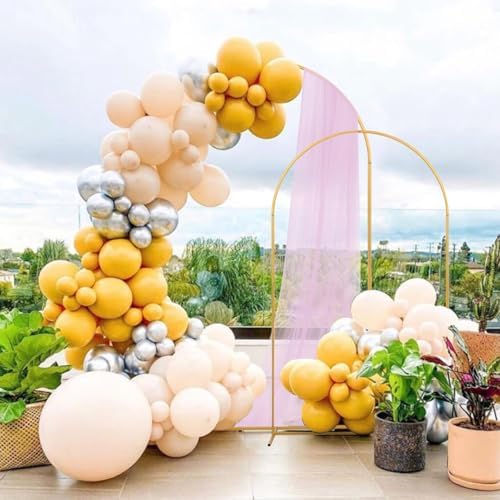 SuuWoee Wedding Arch Backdrop Stand Set of 2 With Black Cover (7.2FT+6FT) - Image 2