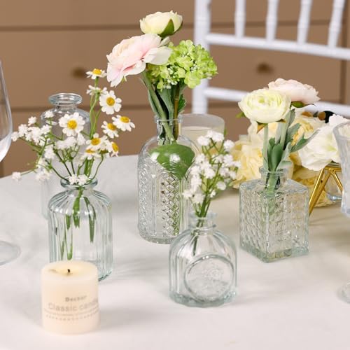 CUCUMI 24pcs Bud Vases for Centerpieces, Clear Glass Vase Decorations - Image 6