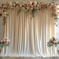 Champagne Backdrop Curtains for Wedding Parties, 10x10FT Wrinkle Free Photo Backdrop Curtains for Wedding Birthday Party Baby Shower, Fabric Drape with Rod Pockets 5ft x10ft, 2 Panels by Unknown