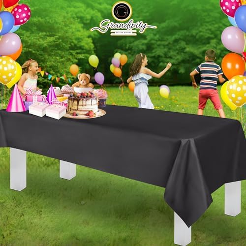Grandipity Plastic Table Cloth Disposable 12 Pack 54” x 108” Rectangle - Image 6