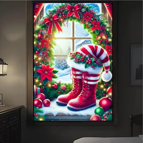 BlissYard Christmas Window Banner 31x47 Inch Polyester - Image 4