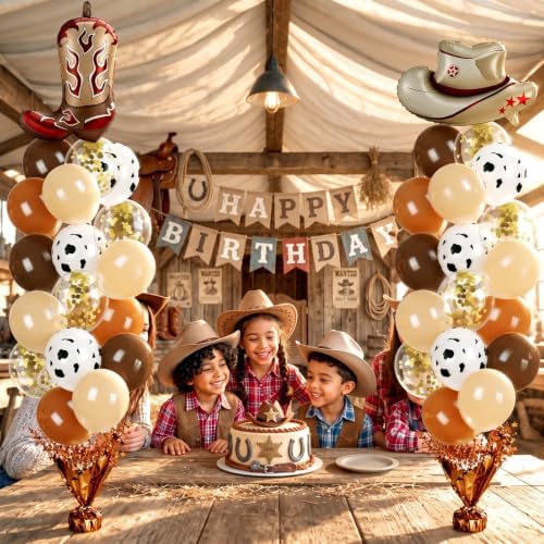 Junkin 2 Pcs Western Cowboy Balloon Column Stand Kit for Floor with String - Image 6
