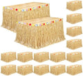 Fovths 16Pcs Luau Grass Table Skirt, Straw Yellow, 9 Feet x 29.5 Inch by Fovths