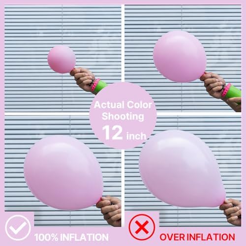 PartyWoo Baby Pink Balloons 50pcs Pastel Light Pale Pink Color 12 Inch - Image 3