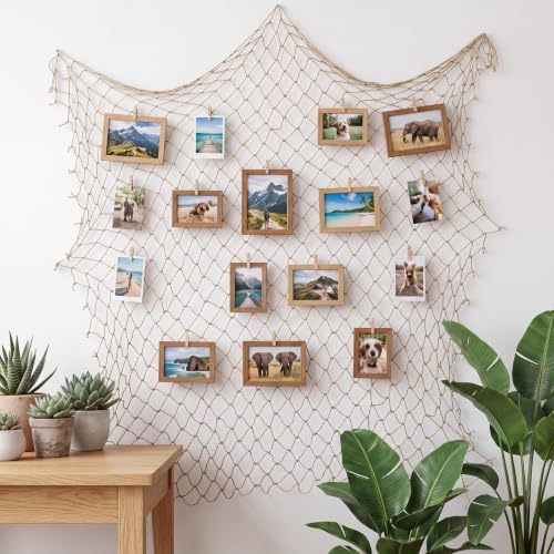 10x5 Feet Fish Net Decorations for Party, Brown Fishing Net Halloween Decor - Image 6