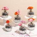Disco Ball Vase for Centerpieces Disco Ball Planter for Flowers Silver Mirror Glass Disco Ball Decor for Table, Party, Wedding, Birthday, Home, or Bedroom(3.5" X 4") by Unknown
