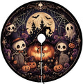 48 Inch Halloween Tree Skirt Pumpkin Ghost Skull Spooky Carpet Mat Decor by CDIXlmuz